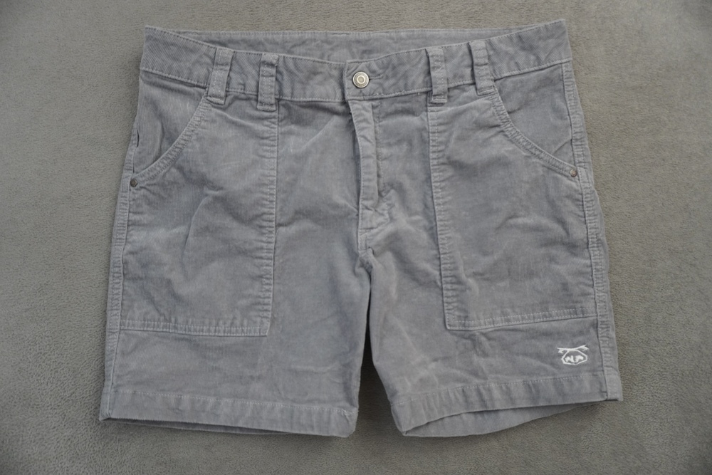 Nasty Pig Shorts Mens 34 Gray Corduroy Bermuda Logo Pockets Casual 10" Inseam